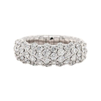 Zydo 18K White Gold Pave Diamond Stretch Ring