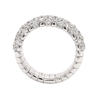 Zydo 18K White Gold Pave Diamond Stretch Ring
