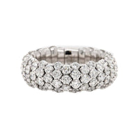 Zydo 18K White Gold Pave Diamond Stretch Ring