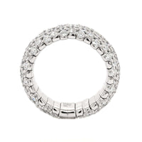 Zydo 18K White Gold Pave Diamond Stretch Ring