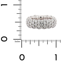Zydo 18K White Gold Pave Diamond Stretch Ring