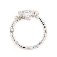 18K White Gold Diamond Bypass Vine Ring