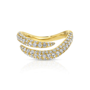 Anita Ko 18K Yellow Gold Pave Set Diamond Zara Ring