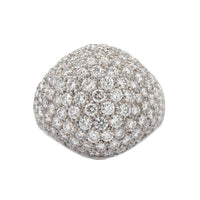 Leo Pizzo 18K White Gold Pave Diamond Dome Ring