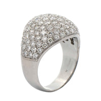 Leo Pizzo 18K White Gold Pave Diamond Dome Ring
