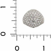 Leo Pizzo 18K White Gold Pave Diamond Dome Ring