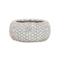 Leo Pizzo 18K White Gold Multi Row Pave Diamond Eternity Ring