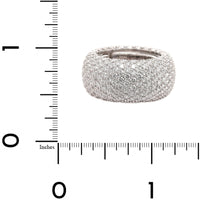 Leo Pizzo 18K White Gold Multi Row Pave Diamond Eternity Ring