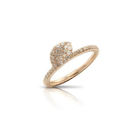 Pasquale Bruni 18K Rose Gold Single Leaf Diamond Petit Garden Ring