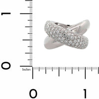 Leo Pizzo 18K White Gold Pave Diamond X Ring