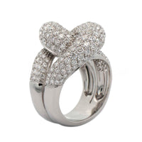 Leo Pizzo 18K White Gold Pave Diamond Knot Ring