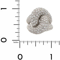 Leo Pizzo 18K White Gold Pave Diamond Knot Ring