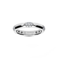 Leo Pizzo 18K White Gold Pave Diamond Ring