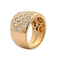 Leo Pizzo 18K Yellow Gold Flush Set Diamond Wide Band
