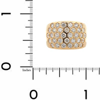Leo Pizzo 18K Yellow Gold Flush Set Diamond Wide Band