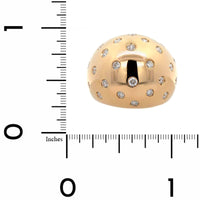 Leo Pizzo 18K Yellow Gold Flush Set Diamond Dome Ring