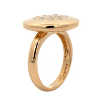 Leo Pizzo 18K Yellow Gold Pave Diamond Disc Ring