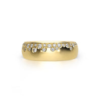 Leo Pizzo 18K Yellow Gold Diamond Edge Ring