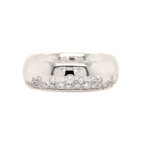 Leo Pizzo 18K White Gold Flush and Star Set Diamond Ring