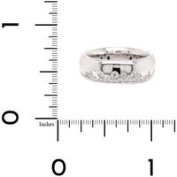 Leo Pizzo 18K White Gold Flush and Star Set Diamond Ring