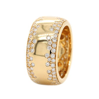 Leo Pizzo 18K Yellow Gold Flush and Star Set Diamond Ring