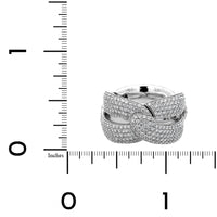 Vhernier 18K White Gold Pave Set Diamond Olimpia Ring