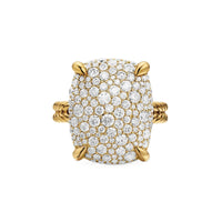Chatelaine® Elongated Ring 18K Yellow Gold with Diamonds, 19mm