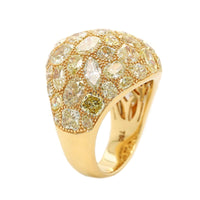 Eclat Jewels 18K Yellow Gold Yellow Diamond Dome Ring