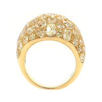 Eclat Jewels 18K Yellow Gold Yellow Diamond Dome Ring