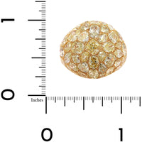 Eclat Jewels 18K Yellow Gold Yellow Diamond Dome Ring