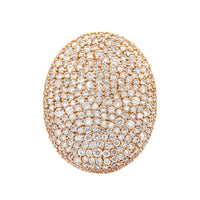 Etho Maria 18K Rose Gold Large Oval Pave Diamond Ring