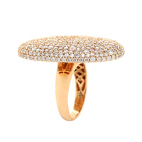 Etho Maria 18K Rose Gold Large Oval Pave Diamond Ring