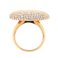 Etho Maria 18K Rose Gold Large Oval Pave Diamond Ring