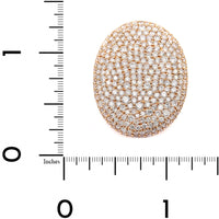 Etho Maria 18K Rose Gold Large Oval Pave Diamond Ring