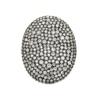 Etho Maria 18K Yellow Gold Large Oval Pave Diamond Ring