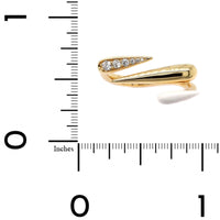 Etho Maria 18K Yellow Gold Diamond and White Ceramic Bypass Ring
