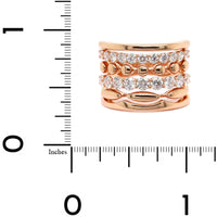 Etho Maria 18K Rose Gold 6 Row Diamond Ring