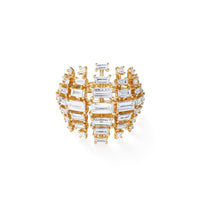 Fernando Jorge 18K Yellow Gold Baguette Diamond Vertex Ring