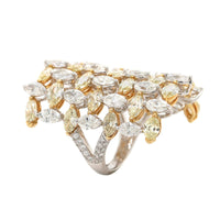 Etho Maria 18K Two-Tone Gold White and Yellow Marquise Diamond Ring