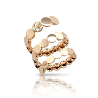 Pasquale Bruni 18K Rose Gold Pave Diamond Triple Wrap Luce Ring