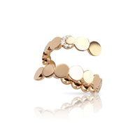 Pasquale Bruni 18K Rose Gold Pave Diamond Double Wrap Luce Ring