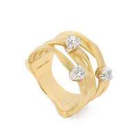 Marco Bicego 18K Yellow Gold Marrakech 5 Row Diamond Coil Ring