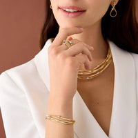 Marco Bicego 18K Yellow Gold Marrakech 5 Row Diamond Coil Ring
