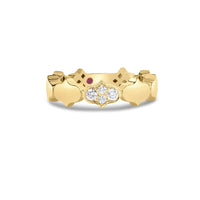 Roberto Coin 18K Yellow Gold Cobra Diamond Ring
