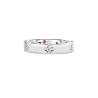 Roberto Coin 18K White Gold Love In Verona Diamond Accented Narrow Ring