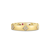Roberto Coin 18K Yellow Gold Love In Verona Diamond Accented Narrow Ring