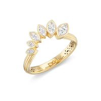 Sorellina 18K Yellow Gold Graduating Marquise Diamond Petal Ring