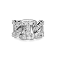 Leo Pizzo 18K White Gold Diamond Link Ring