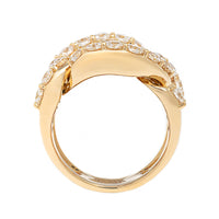 Leo Pizzo 18K Yellow Gold Diamond Link Ring