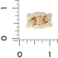 Leo Pizzo 18K Yellow Gold Diamond Link Ring